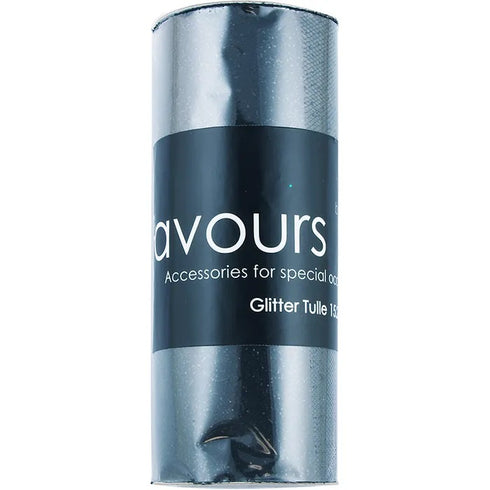 Glitter Tulle Nylon Ribbon Rolls (available in 8 colours)