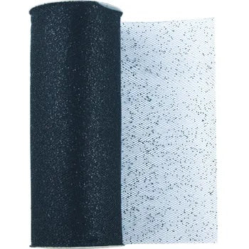 Glitter Tulle Nylon Ribbon Rolls (available in 8 colours)