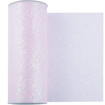 Glitter Tulle Nylon Ribbon Rolls (available in 8 colours)