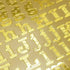 Gold Alphabet Flat Peel Stickers