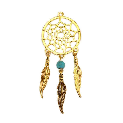 Gold Colour Dreamcatcher Shape Charm