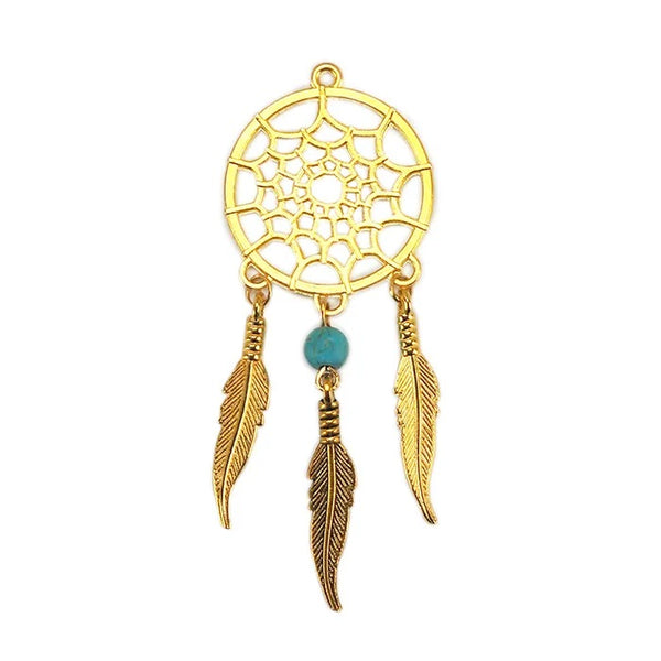 Gold Colour Dreamcatcher Shape Charm