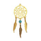 Gold Colour Dreamcatcher Shape Charm