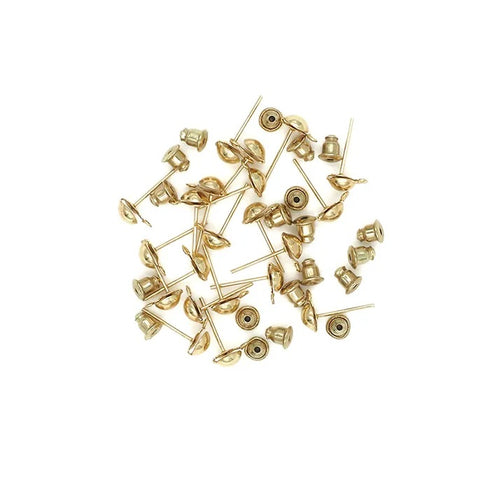 Gold Colour Post & Ends Earring Studs