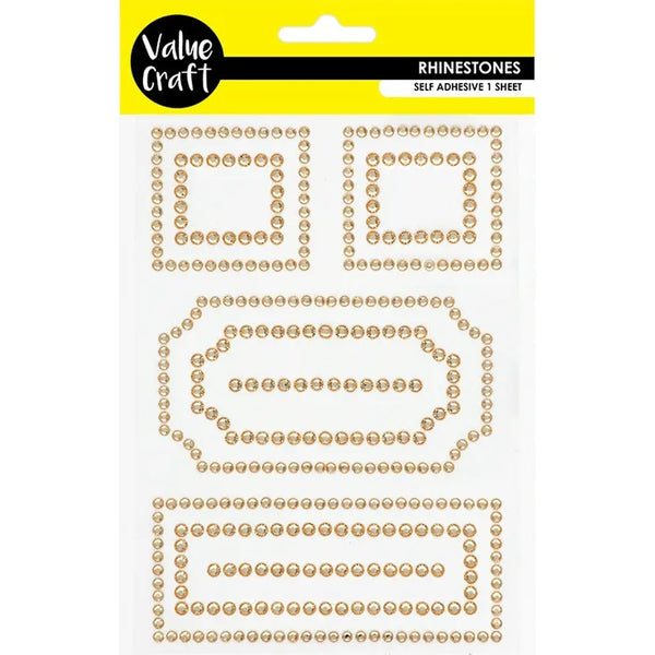 Gold Craft Outline Rhinestones