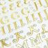 Gold Glitter Capital Alphabet Stickers