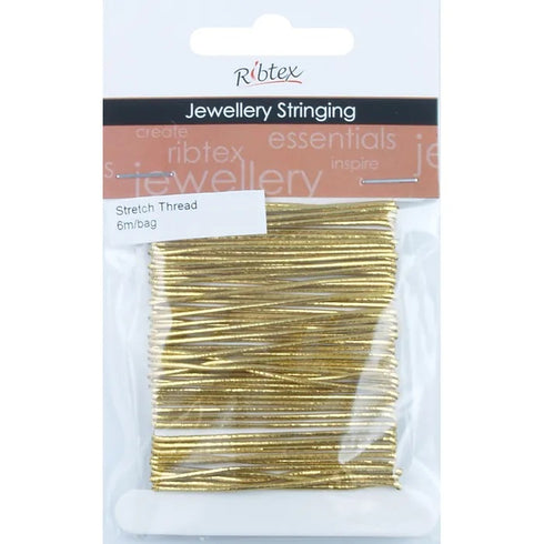 Gold Polyester Elastic Stretch Thread