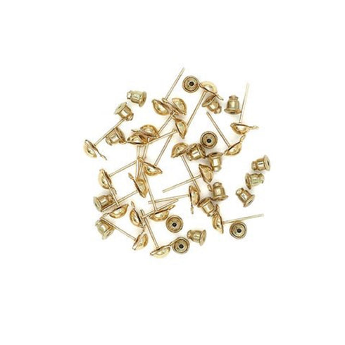 Gold Colour Post & Ends Earring Studs