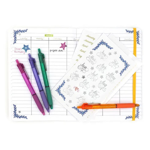 Gold Self Adhesive Months Planner Stickers