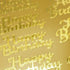 Gold Self Adhesive Happy Birthday Peel Stickers