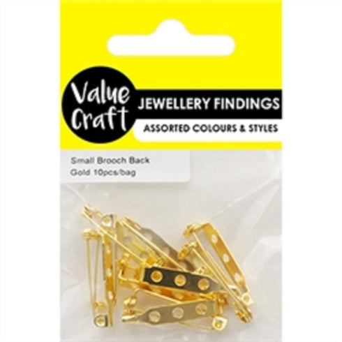 Gold Small Brooch Back Accessory