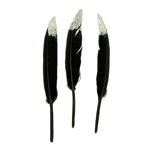 Goose Feathers with Glitter Tip (available in 4 colours)
