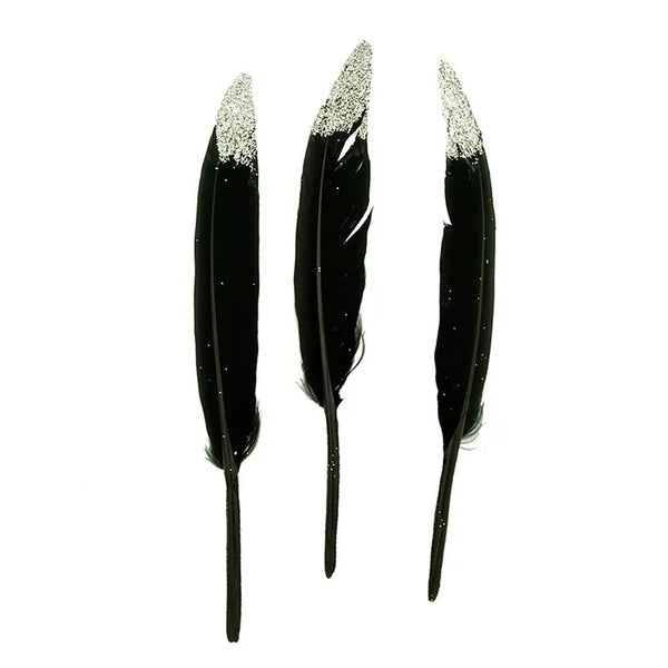 Goose Feathers with Glitter Tip (available in 4 colours)