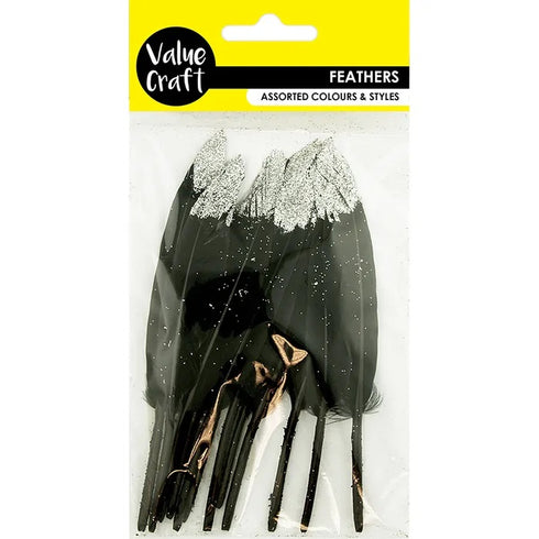 Goose Feathers with Glitter Tip (available in 4 colours)