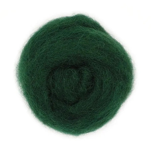 Green Colour Combed Wool