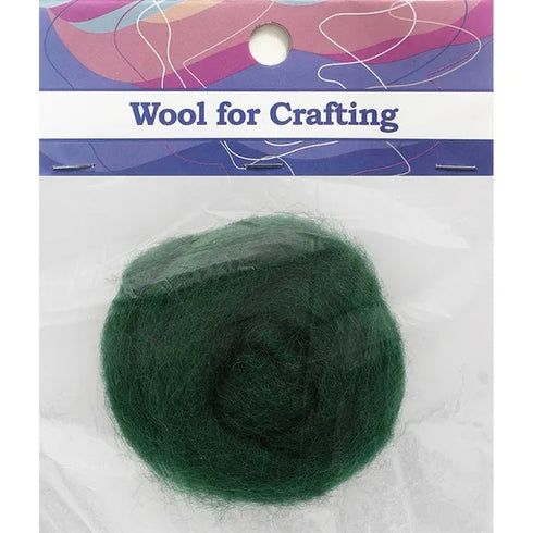 Green Colour Combed Wool