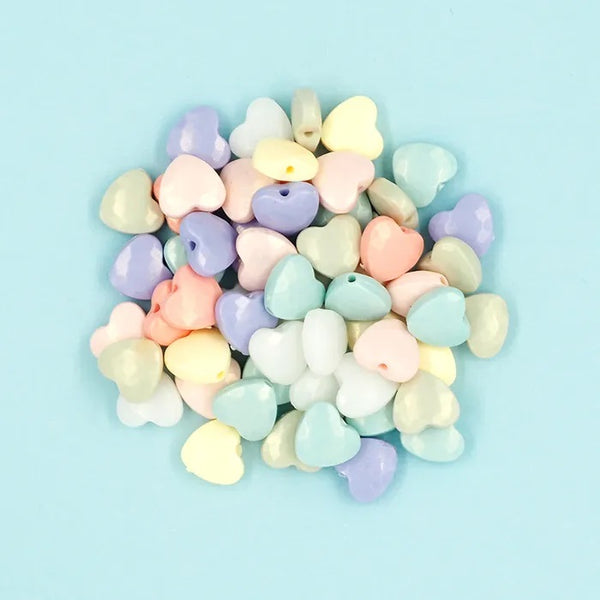 Heart Shape Pearl Finish Beads