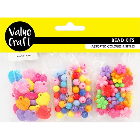 Heart Triple Pack Plastic Beads