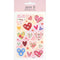 Hearts Floral Stripe 3D Sticker