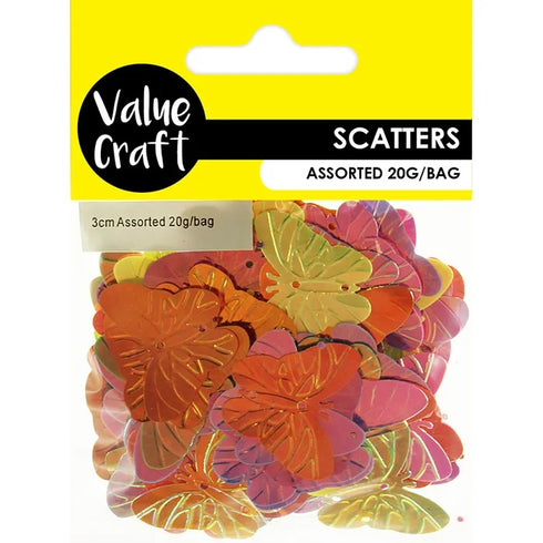 Holographic Butterflies Shape Scatters