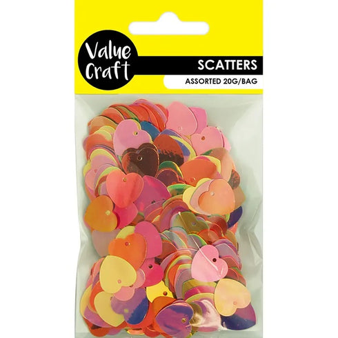 Holographic Hearts Shape Party Scatters