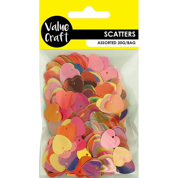 Holographic Hearts Shape Party Scatters