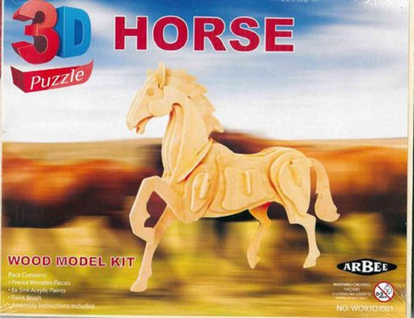 Horse 3D Wooden Puzzle DIY Kit