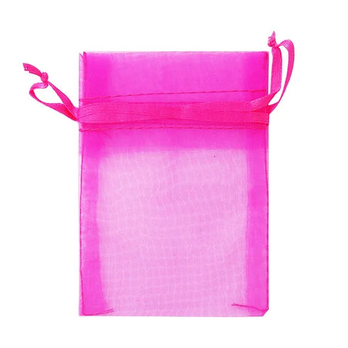 Hot Pink Colour Mini Organza Gift Bags