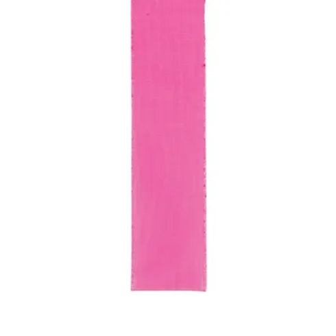 24mm Hot Pink Colour Organza Ribbon with Cut edge