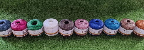 10pcs Assorted Colours Metallic Yarn