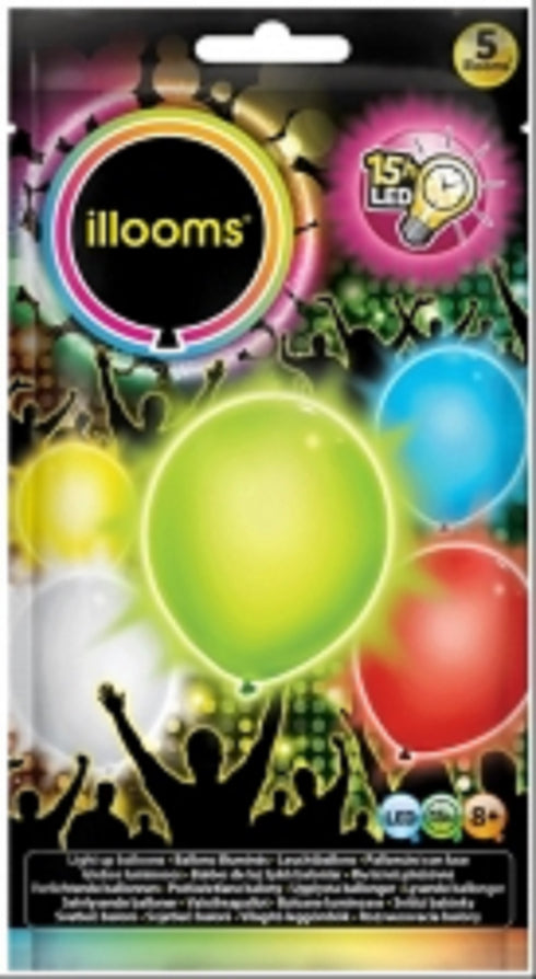 LED Assorted Colours Illoom Balloons