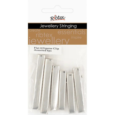 JF Flat Rectangle Alligator Hair Clips