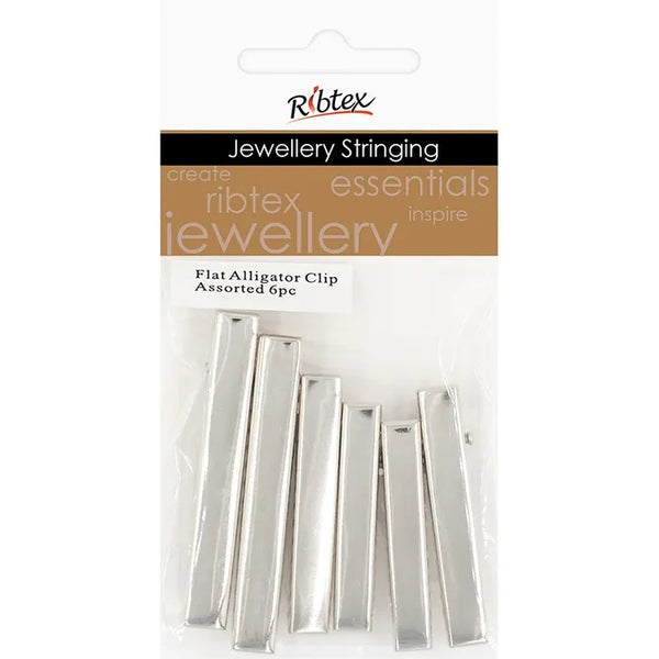 JF Flat Rectangle Alligator Hair Clips