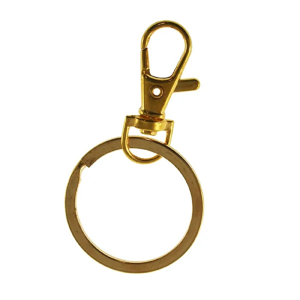 Gold Colour Key Ring Chain with Clasp