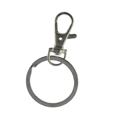 Silver Colour Key Ring Chain with Clasp