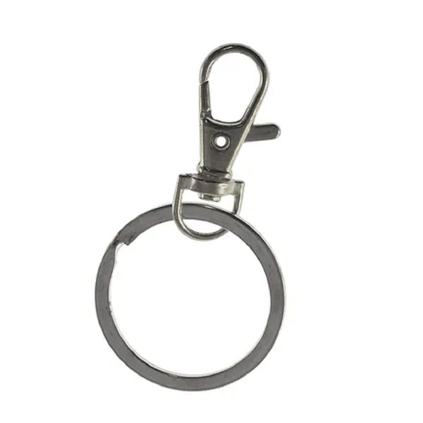Silver Colour Key Ring Chain with Clasp