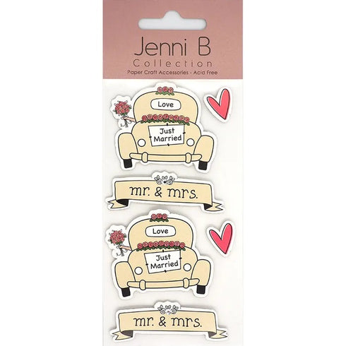 Just Married Car 3D Sticker