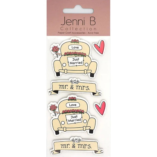 Just Married Car 3D Sticker