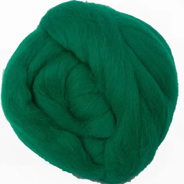 Kelly Green Colour Merino Wool Roving