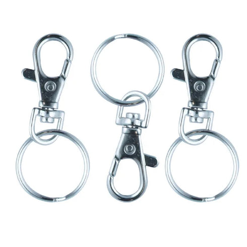 Silver Colour Key Rings with Swivel Clasp
