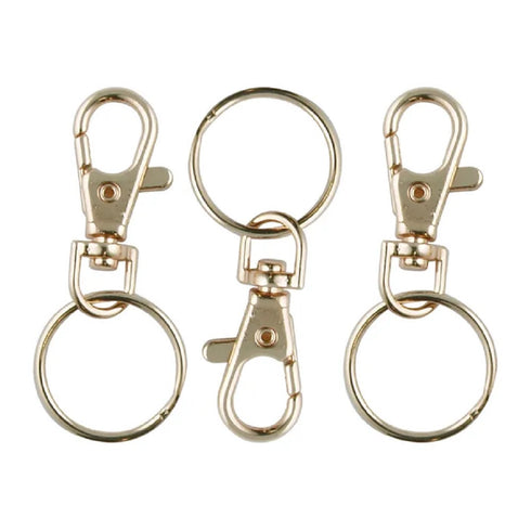 Gold Colour Key Rings with Swivel Clasp