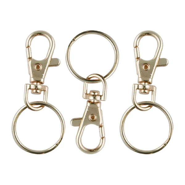 Gold Colour Key Rings with Swivel Clasp
