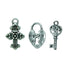 Key, Cross and Padlock Charms