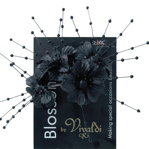 Large Flowers with Pearl Spray (available in 6 colours)