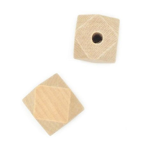 Large Macrame Cut Edge Wooden Beads