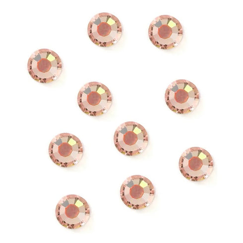Light Peach Colour Stellux HF Flat Back Crystal (available in 3 sizes)