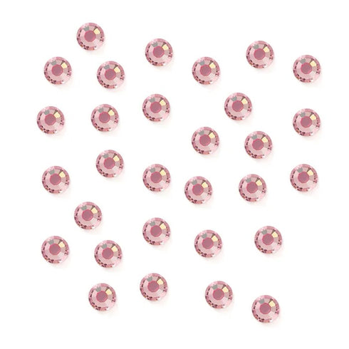 Light Rose Colour Stellux HF Flat Back Crystal (available in 4 sizes)