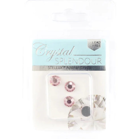 Light Rose Colour Stellux HF Flat Back Crystal (available in 4 sizes)