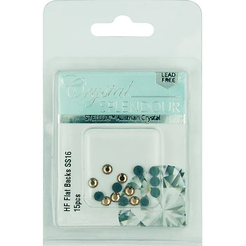 Light Topaz Colour Stellux HF Flat Back Crystal (available in 4 sizes)
