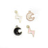 Assorted Colours Lightening & Moon Charms Set